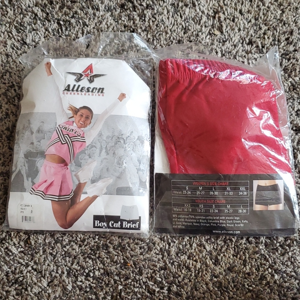 Alleson Cheerleading scarlet boy cut brief medium